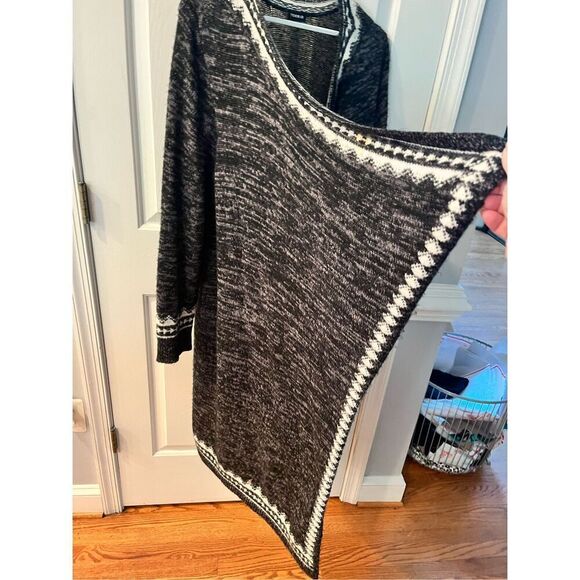 Torrid Black & Gray Open Front Waterfall Long Cardigan Sweater sz 2X - Picture 5 of 8